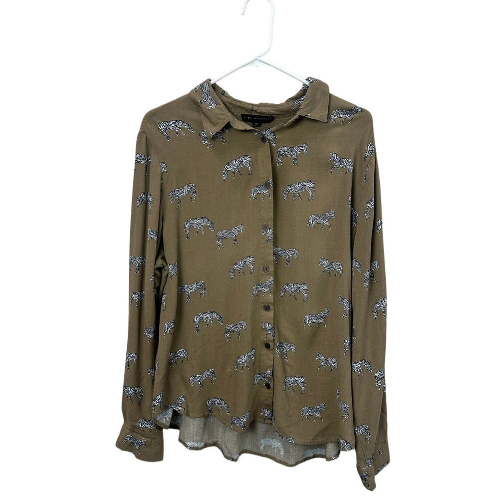 Jane & Delancey Zebra Blouse size XL